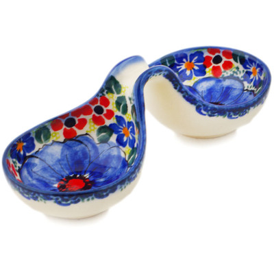 Polish Pottery Condiment Dish 6&quot; UNIKAT