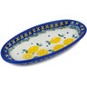 Polish Pottery Condiment Dish 6&quot; When Life Gives You Lemons