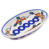 Polish Pottery Condiment Dish 6&quot; Yellow Holly Berries