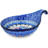 Polish Pottery Condiment Dish 7&quot; Beautiful Blues UNIKAT