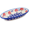 Polish Pottery Condiment Dish 7&quot; Blue Eye Spring