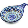 Polish Pottery Condiment Dish 7" Blue Ice