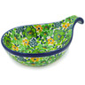 Polish Pottery Condiment Dish 7&quot; Emerald Park UNIKAT