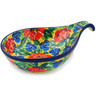 Polish Pottery Condiment Dish 7&quot; Flowers Collected On A Sunny Day UNIKAT