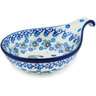 Polish Pottery Condiment Dish 7&quot; Friendly Fowl