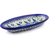 Polish Pottery Condiment Dish 7&quot; Pansy Morning