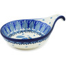Polish Pottery Condiment Dish 7&quot; Pastel Hooter UNIKAT