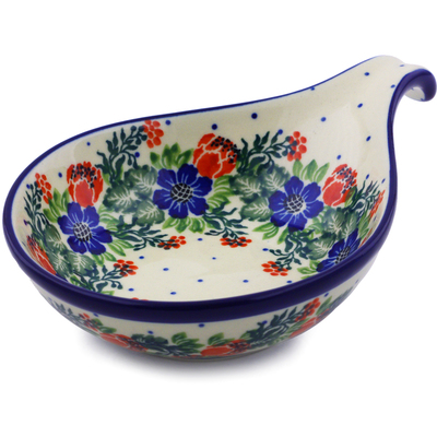 Polish Pottery Condiment Dish 7&quot; Polish Wreath