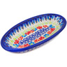 Polish Pottery Condiment Dish 7&quot; Spring Flowers