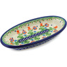 Polish Pottery Condiment Dish 7&quot; Spring Flowers