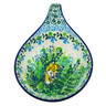 Polish Pottery Condiment Dish 7&quot; Tiger Green Jungle UNIKAT