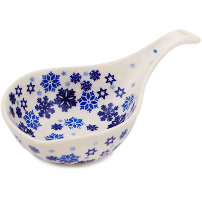 Polish Pottery Condiment Dish 8&quot; Snowdrift