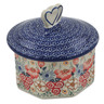 Polish Pottery Cookie Jar 6&quot; Blossom Finest UNIKAT