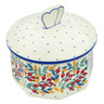 Polish Pottery Cookie Jar 6&quot; Rowanberry Crown UNIKAT