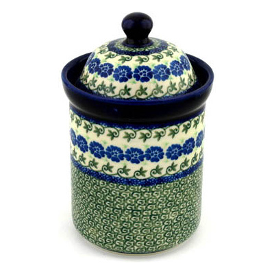 Polish Pottery Cookie Jar 8&quot; Bayou Song