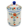 Polish Pottery Cookie Jar 8&quot; Cherry Blossoms