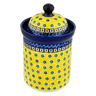 Polish Pottery Cookie Jar 8&quot; Sunburst Daisies