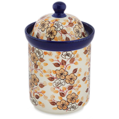Polish Pottery Cookie Jar 8" UNIKAT