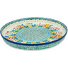 Polish Pottery Cookie Platter 10&quot; Colors Of The Wind UNIKAT