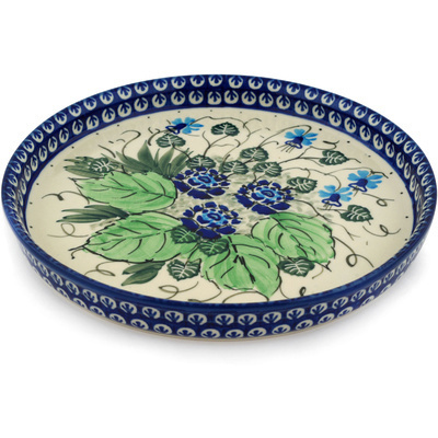 Polish Pottery Cookie Platter 10&quot; Daydream UNIKAT