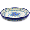 Polish Pottery Cookie Platter 10&quot; Forget Me Not UNIKAT