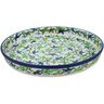 Polish Pottery Cookie Platter 10&quot; Full Forest UNIKAT