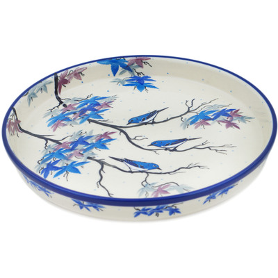 Polish Pottery Cookie Platter 10&quot; Patiently Waiting UNIKAT