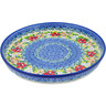 Polish Pottery Cookie Platter 10&quot; Petal Dance UNIKAT