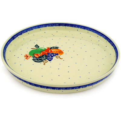 Polish Pottery Cookie Platter 10&quot; Still Life Delight