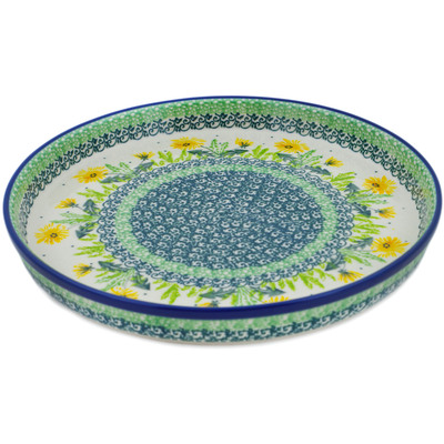 Polish Pottery Cookie Platter 10&quot; Sweet Summer
