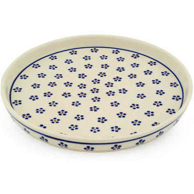 Polish Pottery Cookie Platter 9" Daisy Dots