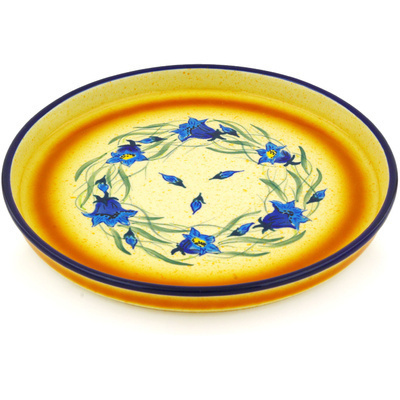 Polish Pottery Cookie Platter 9&quot; Harebell