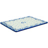 Polish Pottery Cookie Sheet 13&quot; Blue Spring
