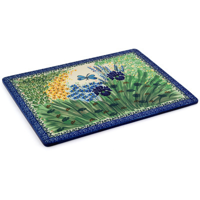 Polish Pottery Cookie Sheet 13&quot; Dragonfly Bounty UNIKAT