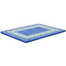 Polish Pottery Cookie Sheet 15&quot; Blooming Blues