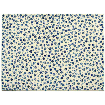 Polish Pottery Cookie Sheet 15&quot; Blue Confetti