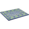 Polish Pottery Cookie Sheet 15&quot; Blue Rooster UNIKAT