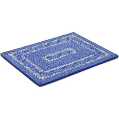 Polish Pottery Cookie Sheet 15&quot; Frosted Bouquet UNIKAT
