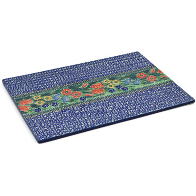 Polish Pottery Cookie Sheet 15&quot; Wildflower Path UNIKAT