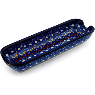 Polish Pottery Corn Tray 8&quot; Blue Horizons