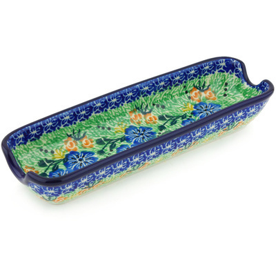 Polish Pottery Corn Tray 8&quot; Hand In Hand UNIKAT