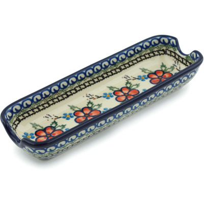 Polish Pottery Corn Tray 8&quot; Lancaster Rose