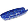 Polish Pottery Corn Tray 9&quot; Divine Cobalt UNIKAT