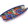 Polish Pottery Corn Tray 9&quot; Flowers In Bloom UNIKAT