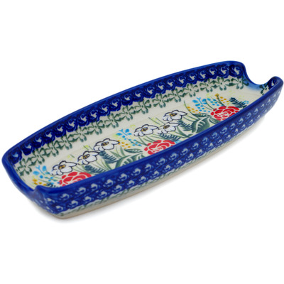 Polish Pottery Corn Tray 9&quot; Fresh Happiness UNIKAT