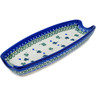 Polish Pottery Corn Tray 9&quot; Lucky Clovers