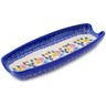 Polish Pottery Corn Tray 9&quot; Pastel Spring Wreath