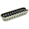 Polish Pottery Corn Tray 9" Peacock Leaves