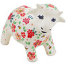Polish Pottery Cow Figurine 5&quot; Pink Divinity UNIKAT
