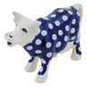 Polish Pottery Cow Figurine 6&quot; Blue Eyes